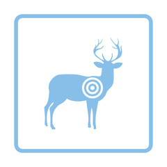 Poster - Deer silhouette with target  icon