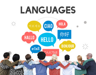 Sticker - Multilingual Greetings Languages Concept