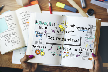 Wall Mural - organize development plan process to-do concept