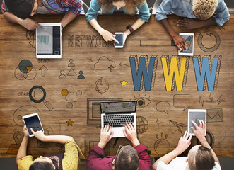 Wall Mural - www website internet online connection concept