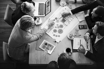 Wall Mural - business brainstorming colleagues corporate concept