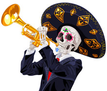 Day Of The Dead Trumpet Player