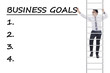 © Creativa Images - Man climbs ladder and write business goals