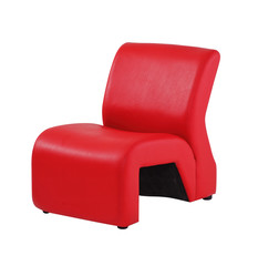 Wall Mural - Red armchair isolated on white background with clipping path.
