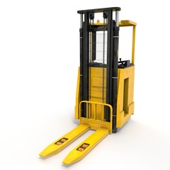 yellow rider stacker isolated on white 3d illustration