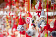 Christmas Handmade Decorations At Christmas Market At Innsbruck