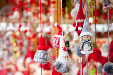 Christmas handmade decorations at christmas market at Innsbruck