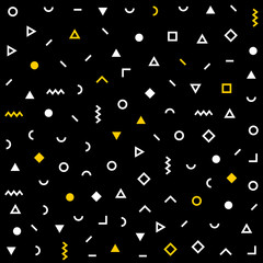 Poster - Hipster memphis pattern with geometric shapes