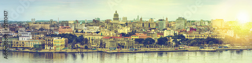 Photo Wide panorama over Havana in Cuba