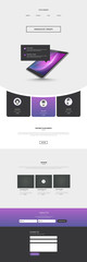 Wall Mural - quality one page website template vector eps10, modern web design with flat ui elements. ideal for b