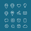 © tovovan - Different simple web pictograms collection. Lineart design appli