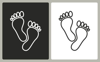 Wall Mural - Foot - vector icon.