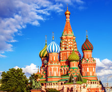Saint Basil's Cathedral In Red Square, Moscow