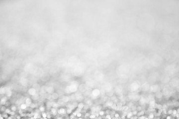 Wall Mural - silver festive christmas elegant abstract background with bokeh.