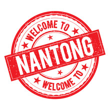 Welcome To NANTONG Stamp Sign Vector.