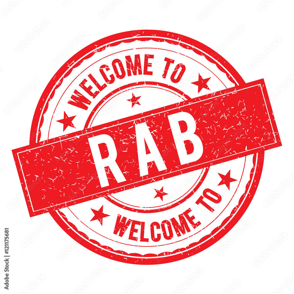 Welcome to RAB Stamp Sign Vector. Stock Vector | Adobe Stock