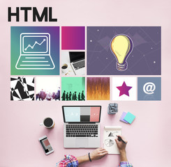 Wall Mural - website design ui software media www concept
