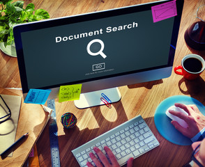 Wall Mural - document search finding forms inspect letters concept