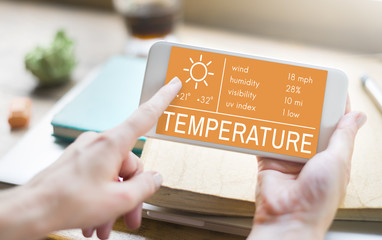 Wall Mural - temperature heat hot weather climate concept