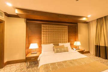 Wall Mural - Modern hotel room with big bed