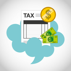 Wall Mural - time tax payment icon vector illustration design