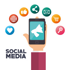 social media isolated icon design, vector illustration  graphic 