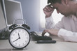 © princeoflove - Tired & headache asian businessman work overtime