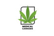 Realistic Marijuana leaf icon. Isolated on white background vector illustration. Medical Cannabis