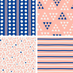 Poster - set of seamless patterns