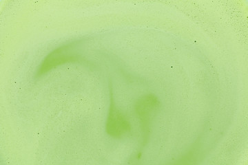 Japanese green tea and milk texture