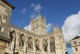 View from the Roman Baths across to Bath Abbey in Somerset.