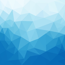 Abstract Blue Triangle Geometrical Background - Vector
