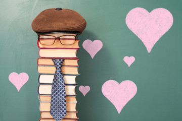 Wall Mural - I love my Teacher, funny education concept