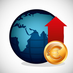 global economy planet concept vector illustration design