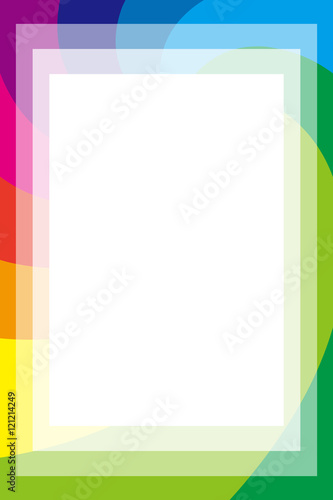 背景素材壁紙 写真枠 フォトフレーム 虹色 レインボーカラー コピー