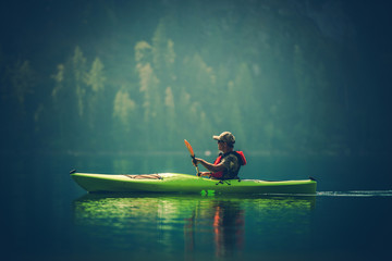 kayak tour on the lake