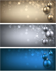 christmas banners set.