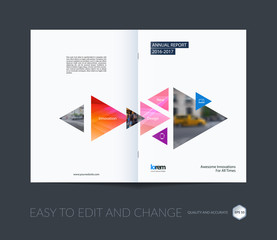 Wall Mural - Brochure template layout, cover design annual report, magazine, 