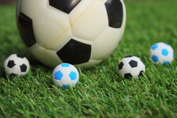 Wall Mural - Soccer ball on field