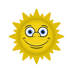  Sun Smiling Vector Illustration