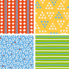 Poster - set of seamless patterns