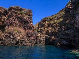 Wall Mural - Coast of the beautiful island of the Lipari, Aeolian Sicily