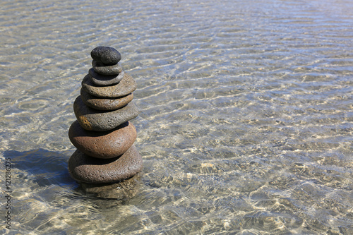 Obraz w ramie piedras zen playa escultura U84A2231-f16