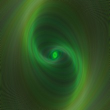 Dark Green Spiral Fractal Design Background