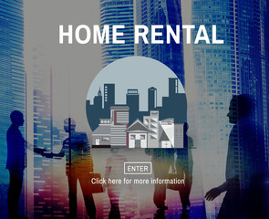 Sticker - Home Rental House Property Rent Concept