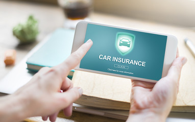Wall Mural - car insurance accident property protection concept