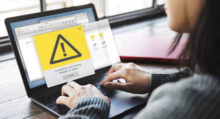 Wall Mural - error alert failure icon problem concept