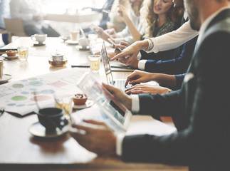 Wall Mural - business team meeting strategy marketing concept