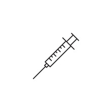 Syringe Icon Outline Vector Illustration