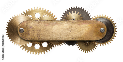 Photo  Steampunk clockwork mechanism